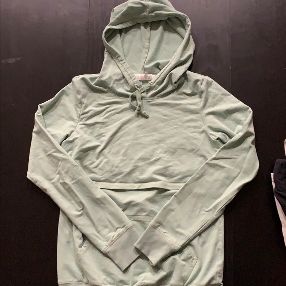 Mint green latched mamma breastfeeding sweatshirt